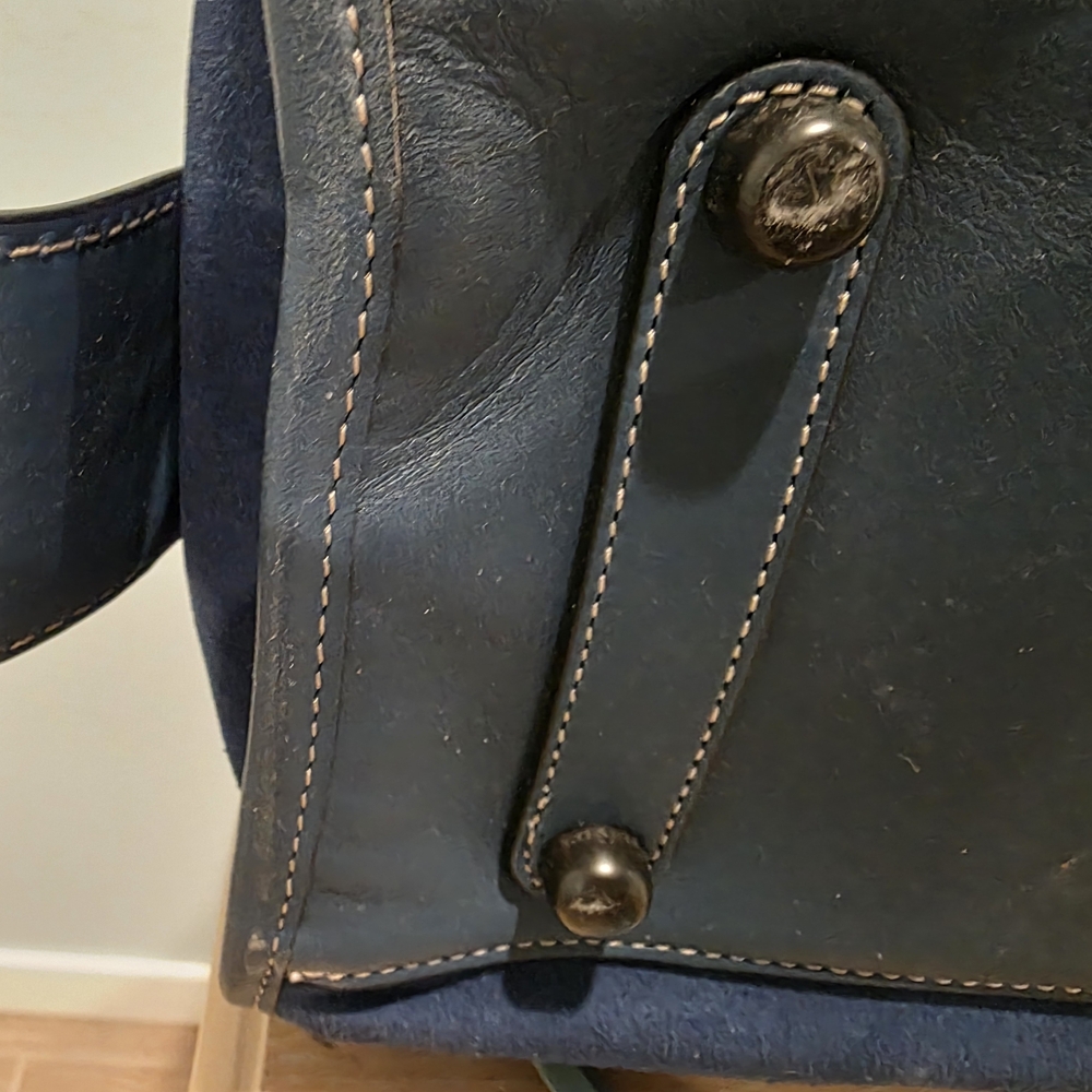1941 COACH ROGUE 36 BLUE SUEDE CUSTOM WITH WHIPSTICH AND RIVETS, VGC - Picture 10 of 14